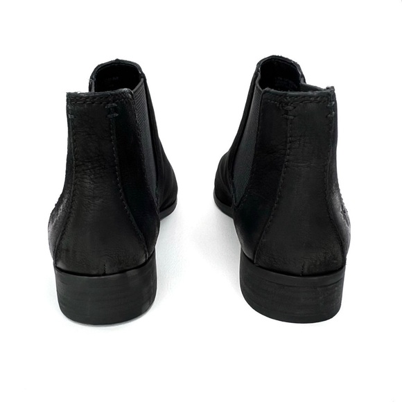 Frye Mallory Chelsea Ankle Boots Black Nubuck Leather Distressed Size 6.5 EUC - Picture 7 of 10